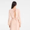 Crema – Jersey de crepé Vestido largo