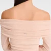 Crema – Jersey de crepé Vestido largo