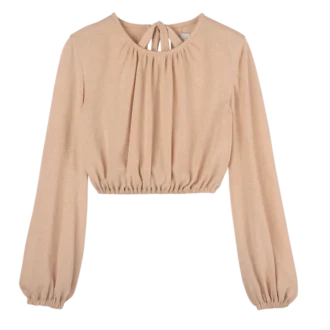 Crema – Top de jersey crepé
