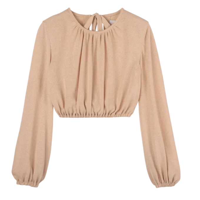 Crema – Top de jersey crepé