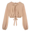 Crema – Top de jersey crepé