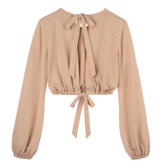 Crema – Top de jersey crepé