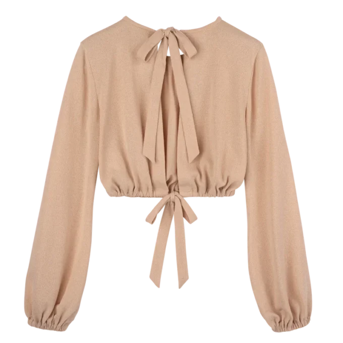Crema – Top de jersey crepé