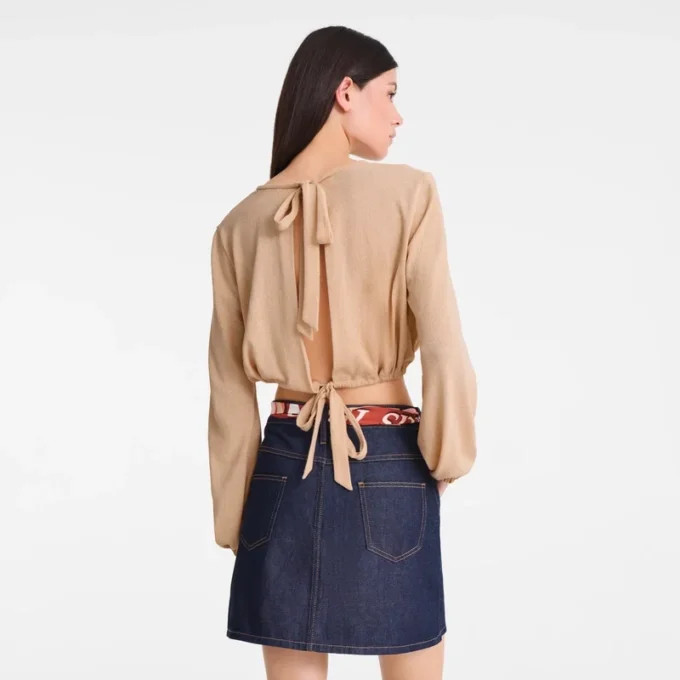 Crema – Top de jersey crepé
