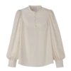 Crêpe fluido color crudo Blusa