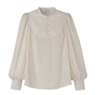 Crêpe fluido color crudo Blusa