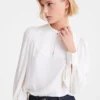 Crêpe fluido color crudo Blusa