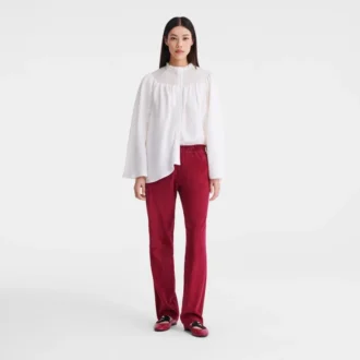 Crudo – Blusa con velo fruncido