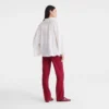 Crudo – Blusa con velo fruncido