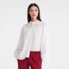 Crudo – Blusa con velo fruncido