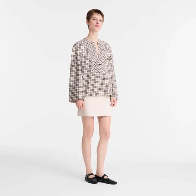 Crudo – Blusa de algodón jacquard