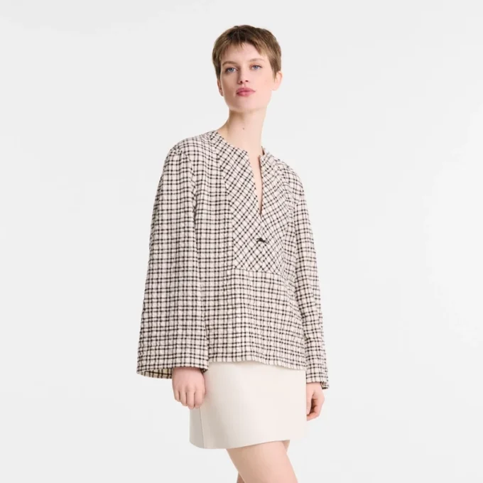 Crudo – Blusa de algodón jacquard