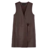 Ebony – Chaqueta sin mangas de cuero