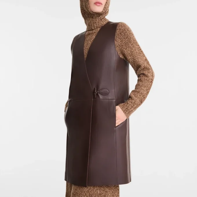 Ebony – Chaqueta sin mangas de cuero