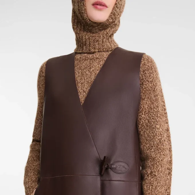 Ebony – Chaqueta sin mangas de cuero