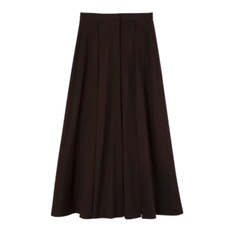Ebony – Falda midi de popelín