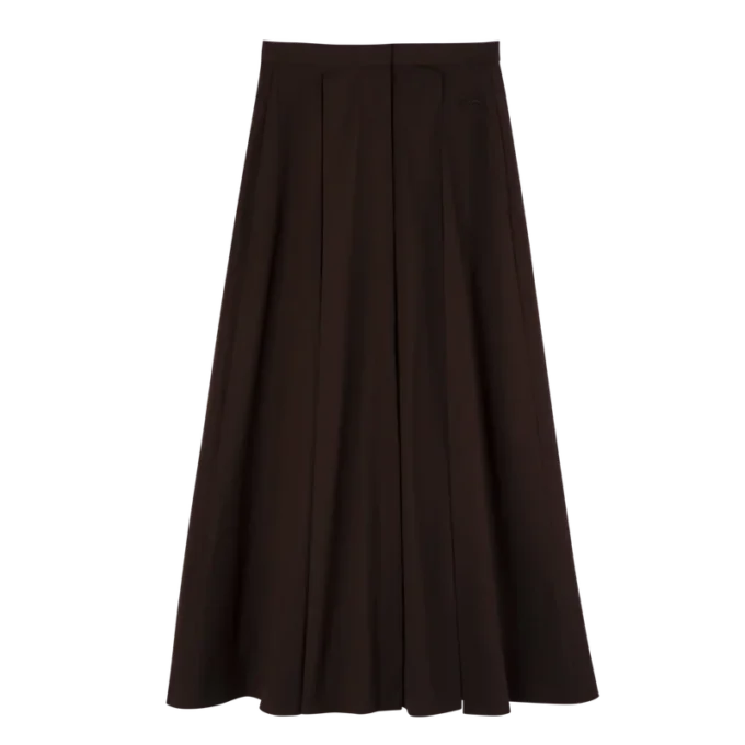 Ebony – Falda midi de popelín