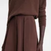Ebony – Falda midi de popelín