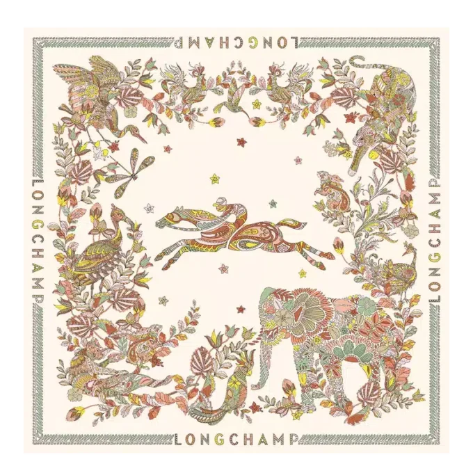 Forêt Longchamp Pañuelo de seda 90