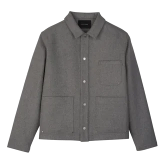 Gris – Chaqueta de franela