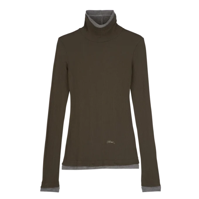 Jersey fino de cuello alto