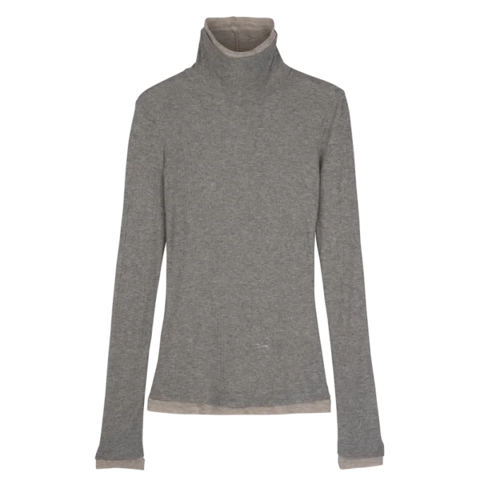 Jersey fino de cuello alto