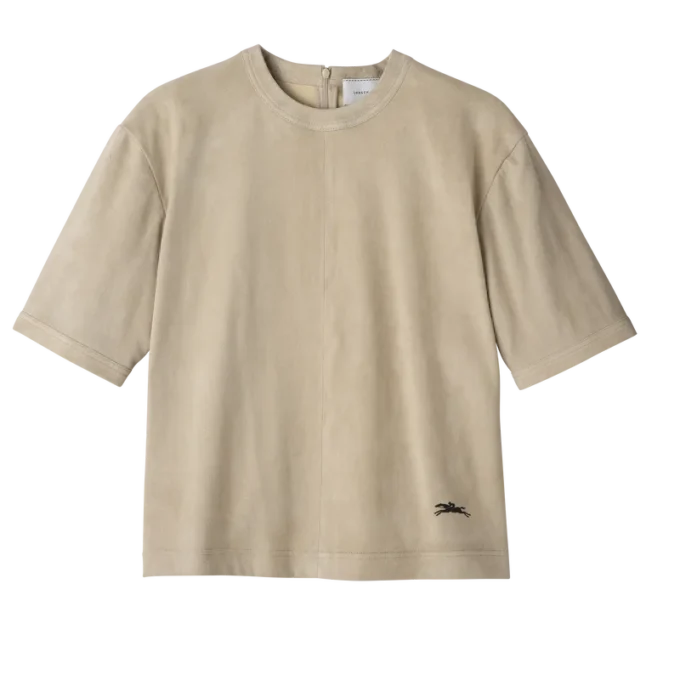 Lino – Cuero Top corto de cuero