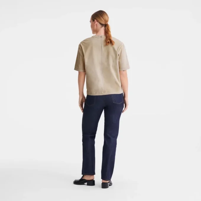 Lino – Cuero Top corto de cuero