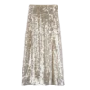 Marfil – Falda midi con lentejuelas