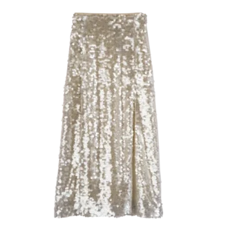Marfil – Falda midi con lentejuelas