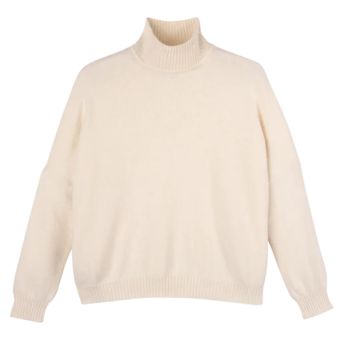 Marfil – Jersey de cuello alto de punto