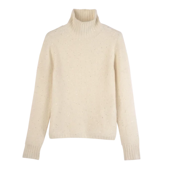 Marfil – Jersey de cuello alto de punto