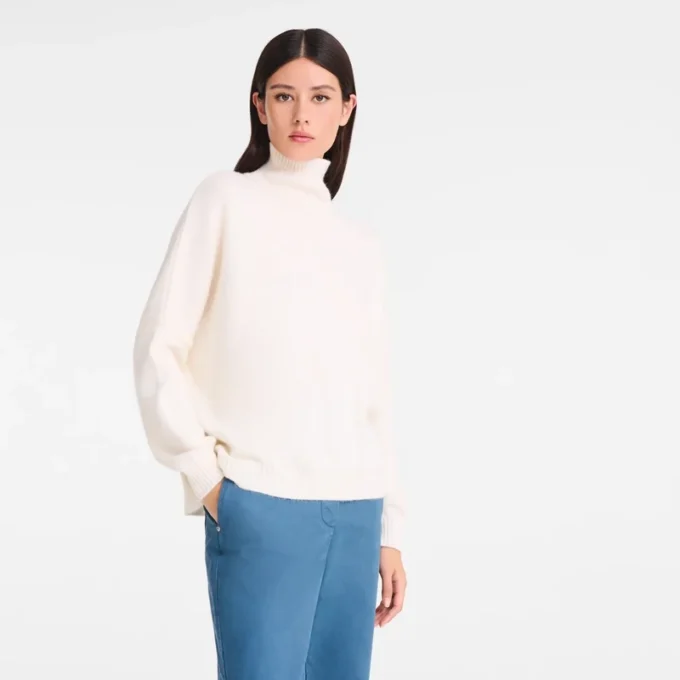 Marfil – Jersey de cuello alto de punto