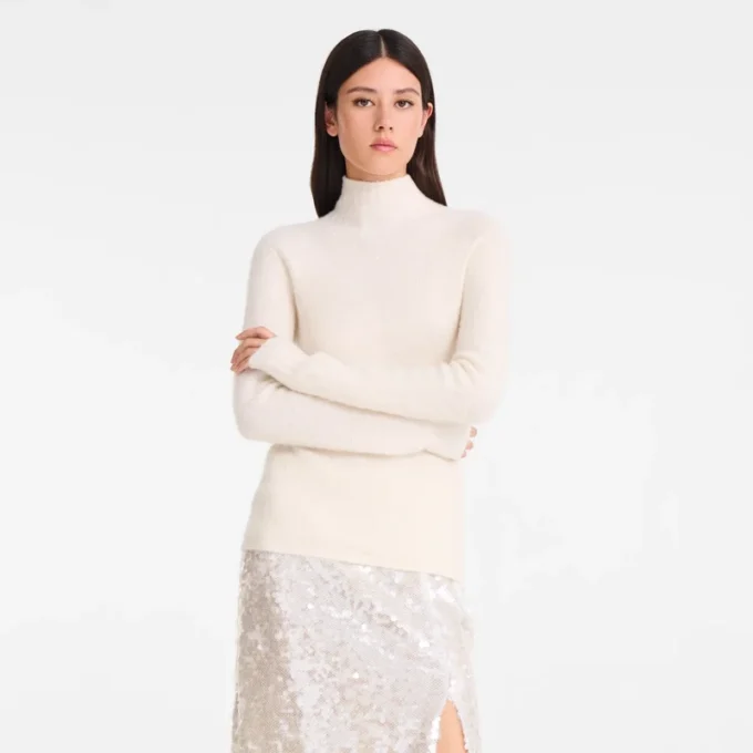 Marfil – Jersey de cuello alto de punto