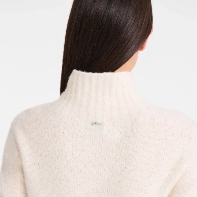 Marfil – Jersey de cuello alto de punto