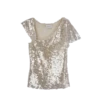 Marfil – Top con lentejuelas