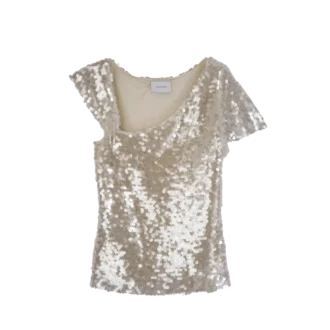 Marfil – Top con lentejuelas