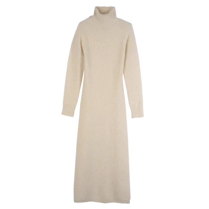 Marfil – Vestido largo de punto