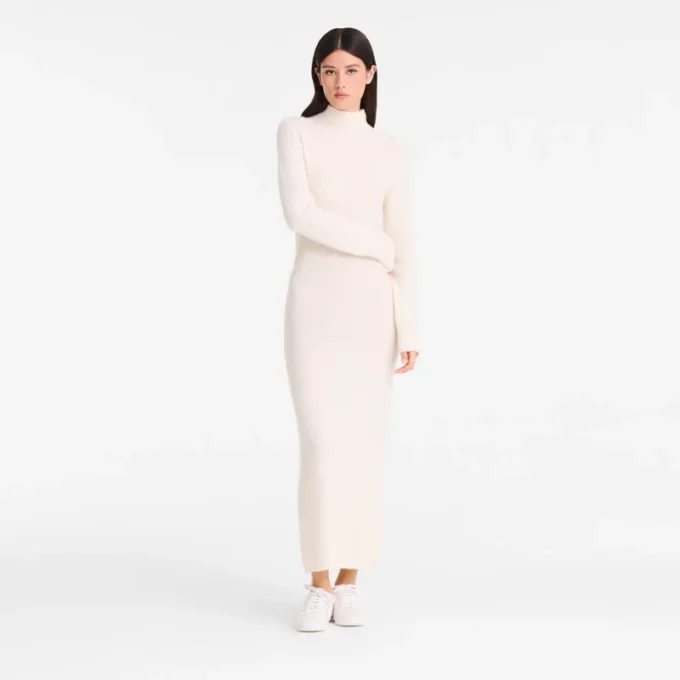Marfil – Vestido largo de punto