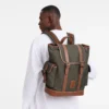 Marrón – Mochila Boxford de lona reciclada