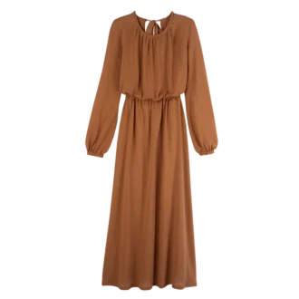 Ámbar – Vestido largo de jersey crepé