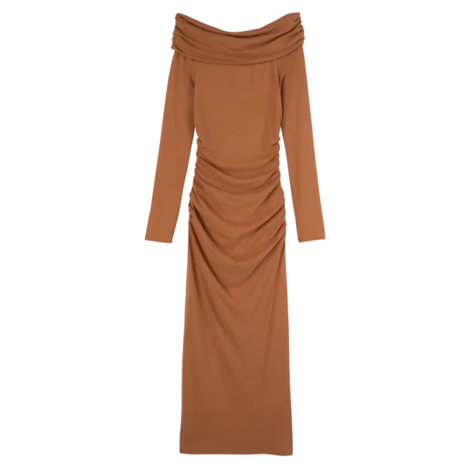 Ámbar – Vestido largo de jersey crepé
