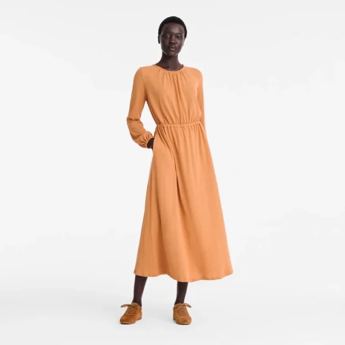 Ámbar – Vestido largo de jersey crepé
