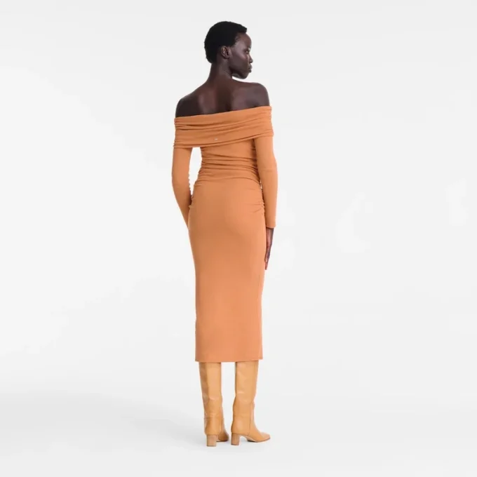 Ámbar – Vestido largo de jersey crepé