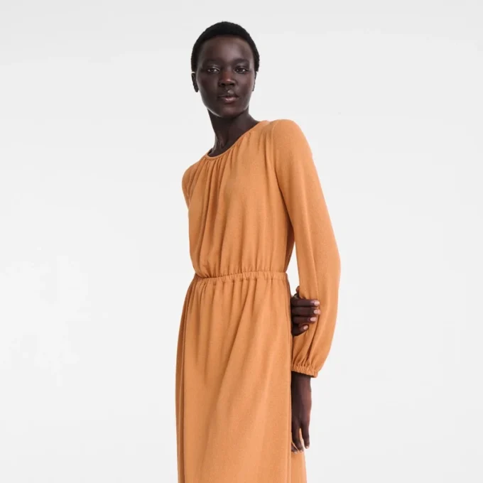 Ámbar – Vestido largo de jersey crepé