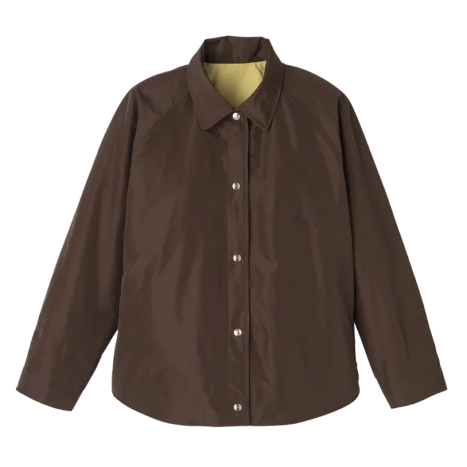 Moca/Pistacho – Chaqueta acolchada de tafetán técnico
