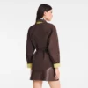 Moca/Pistacho – Chaqueta acolchada de tafetán técnico