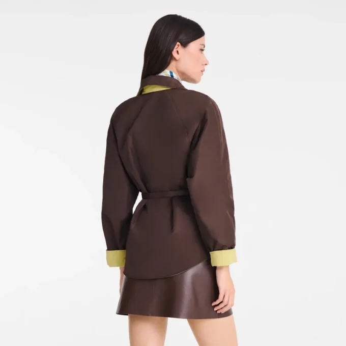 Moca/Pistacho – Chaqueta acolchada de tafetán técnico
