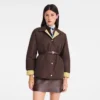 Moca/Pistacho – Chaqueta acolchada de tafetán técnico