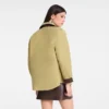 Moca/Pistacho – Chaqueta acolchada de tafetán técnico